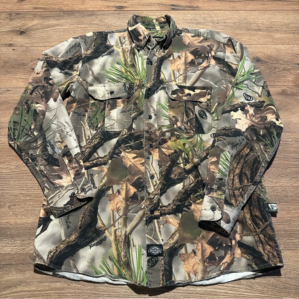 Dickies‎ Vanish Hybrid Camo Button Up Hunting Shirt Size Medium